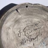 Wall plate signed Jean Gazietto Vallauris from the 50s