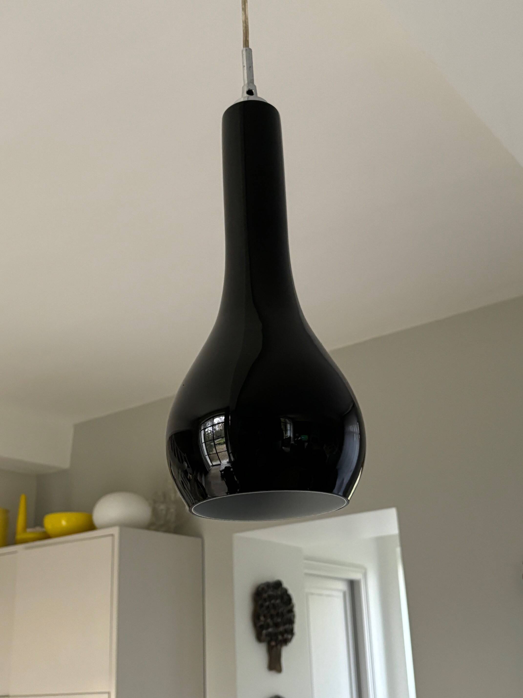 glass pendant light - 80s/90s Sweden