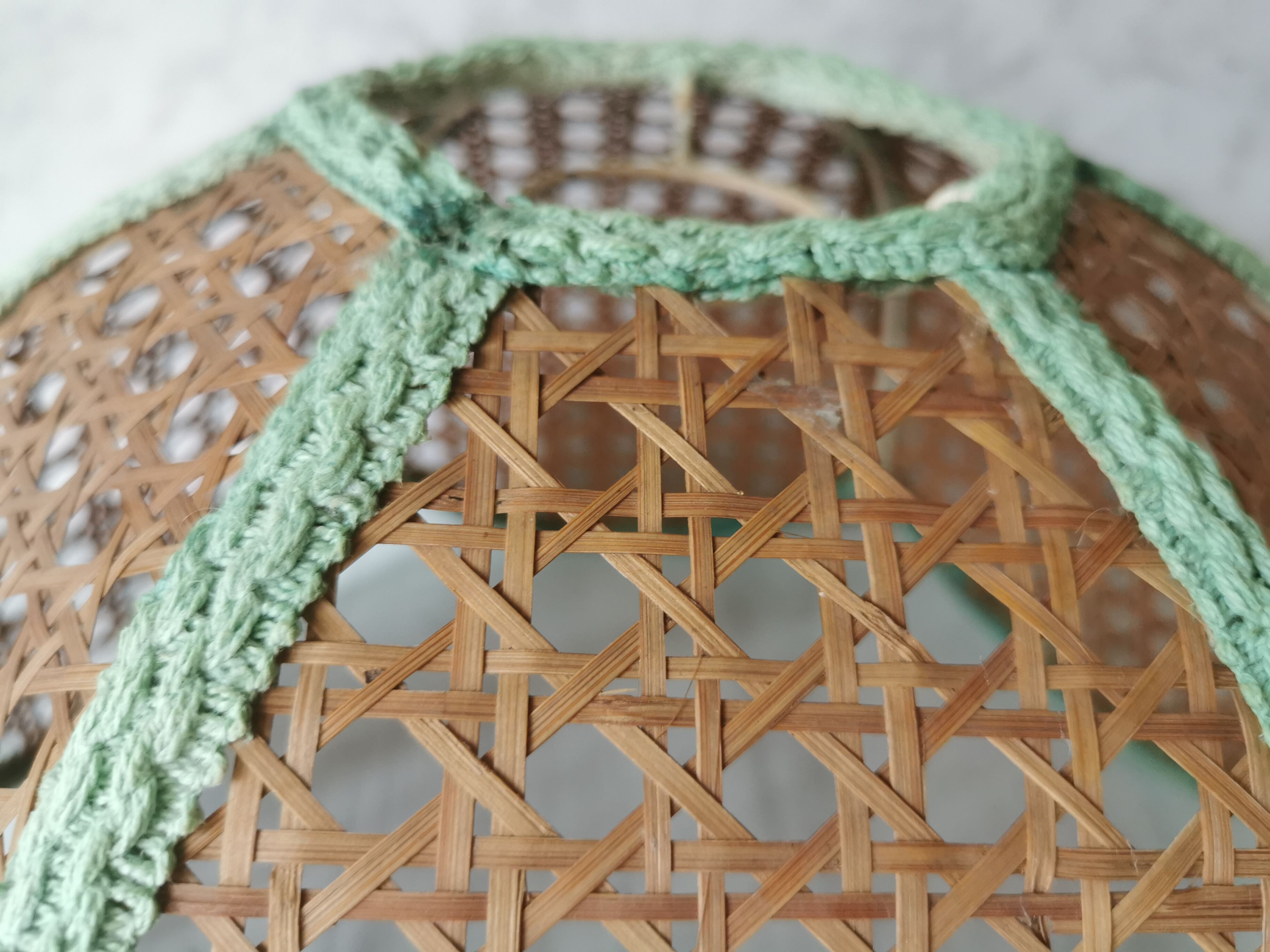Vintage cane lampshade