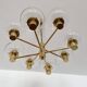 Mid Century Modern brass chandelier by Kaiser Leuchten
