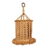 Suspension en corde macramé, style Audoux et Minet, France, 1960s