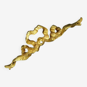 Small pediment with Louis XVI style knot - gilded bronze