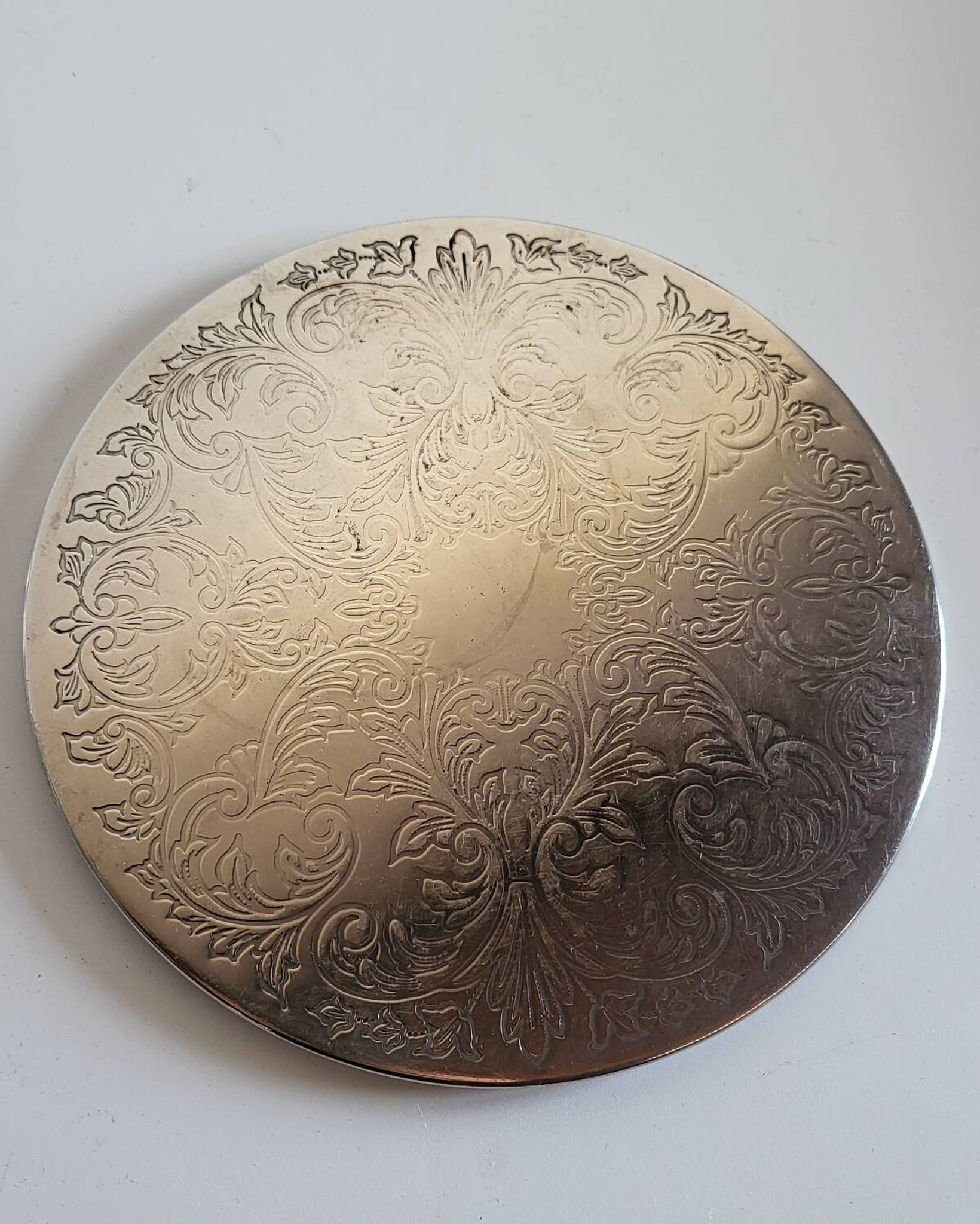 Dessous de plat en métal argenté anglais
