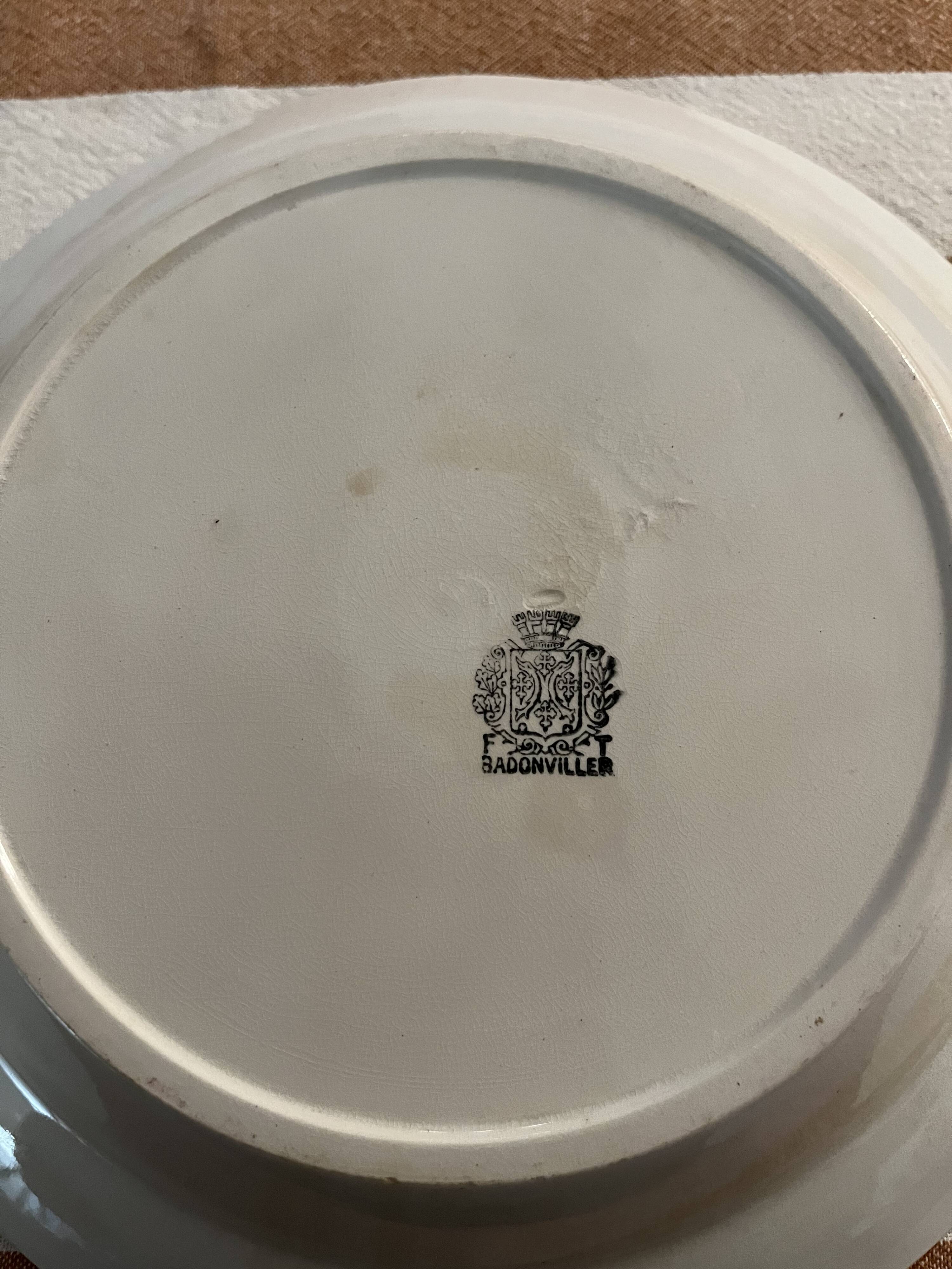 Plat creux céramique Badonviller
