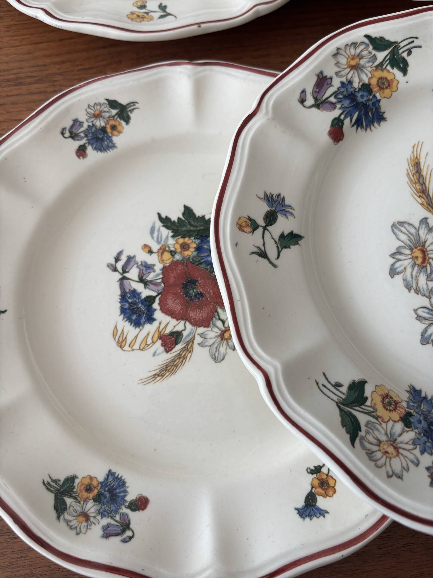 Set of 6 dessert plates Sarreguemines – Agreste model - earthenware