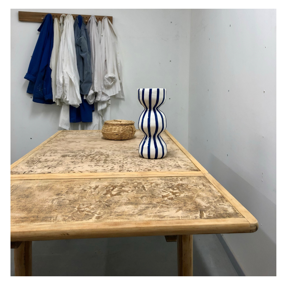 Table de ferme en bois brut