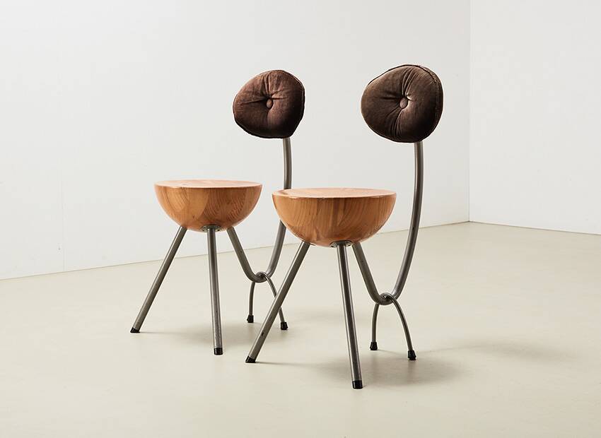Very Rare Pair of 'Jur Eats' Side Chairs by Rob Eckhardt Netherlands 1991