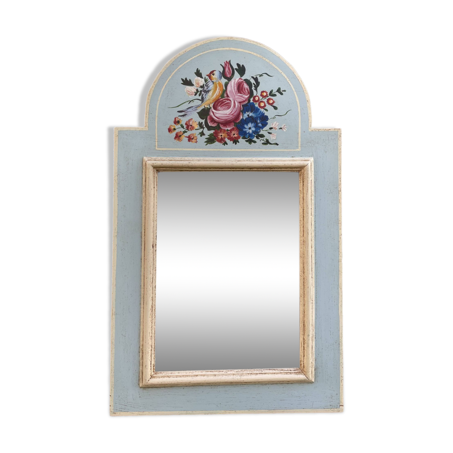 Painted wood mirror