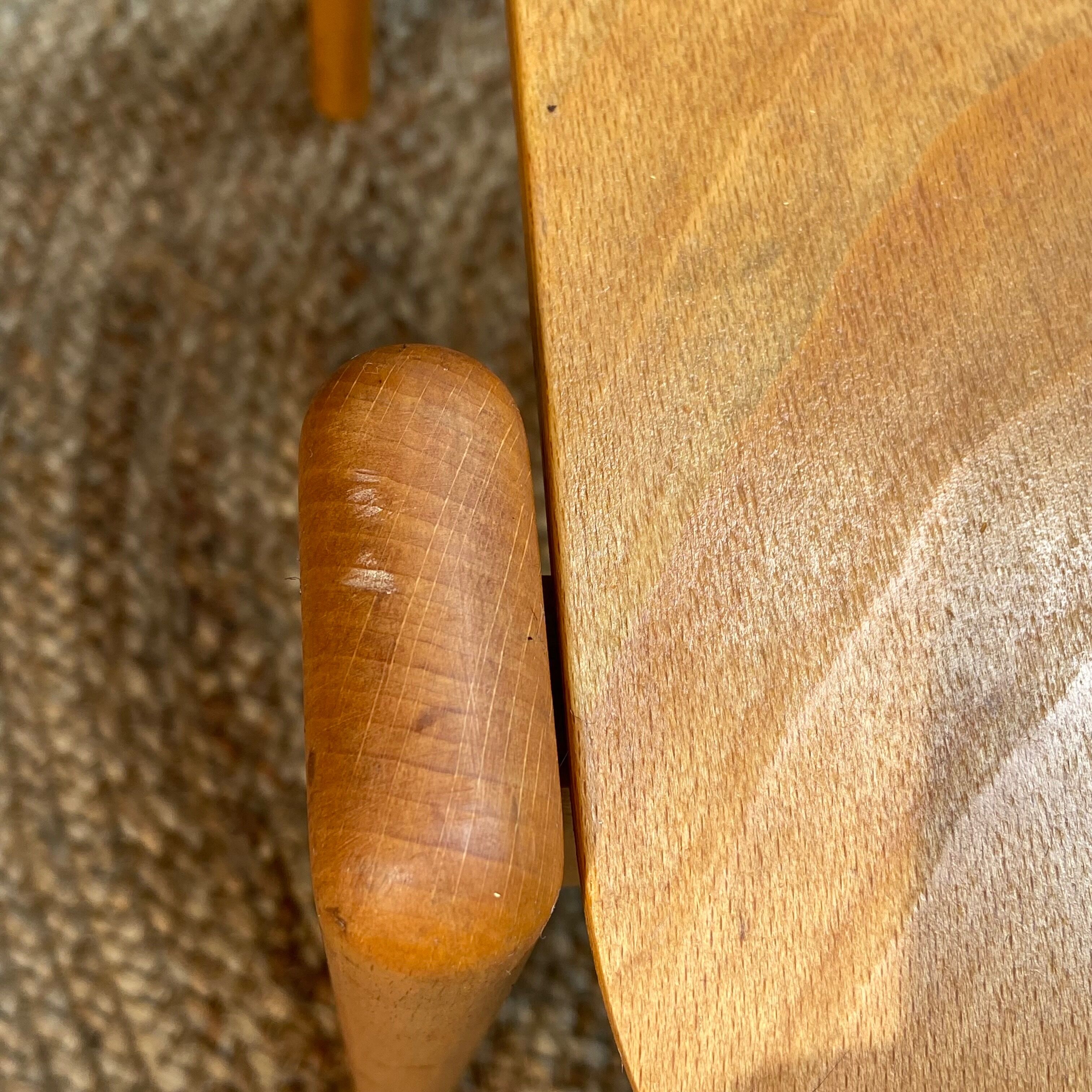 Chaise en hêtre contreplaqué moulé années 70