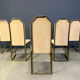Vintage brass dining chairs by Belgochrom, 1970s