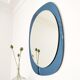 Two-coloured blue and silver Italian mirror - 71x51cm
