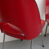 Pair of chairs in red 1950