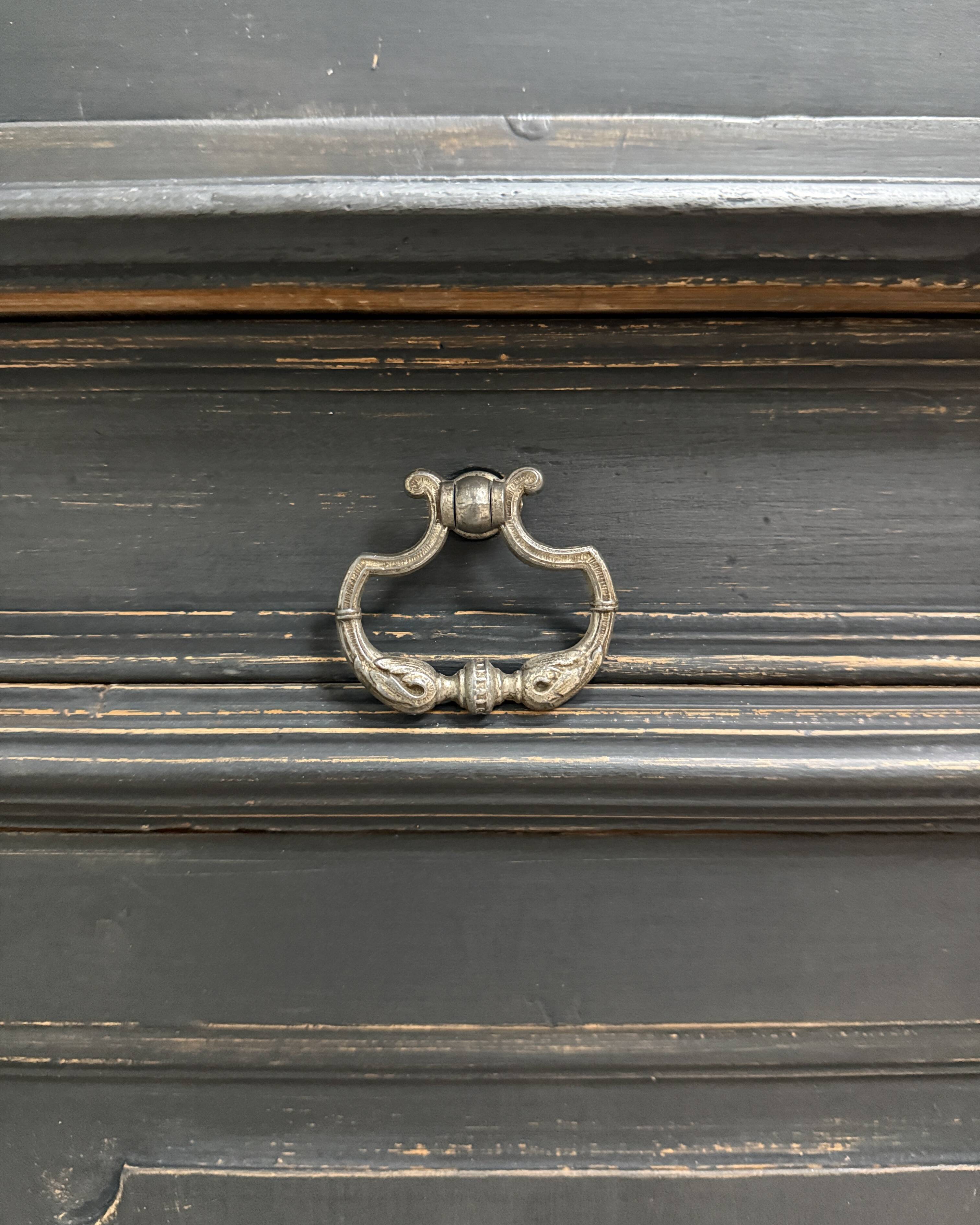 Louis-Philippe style black patina sideboard (restored)