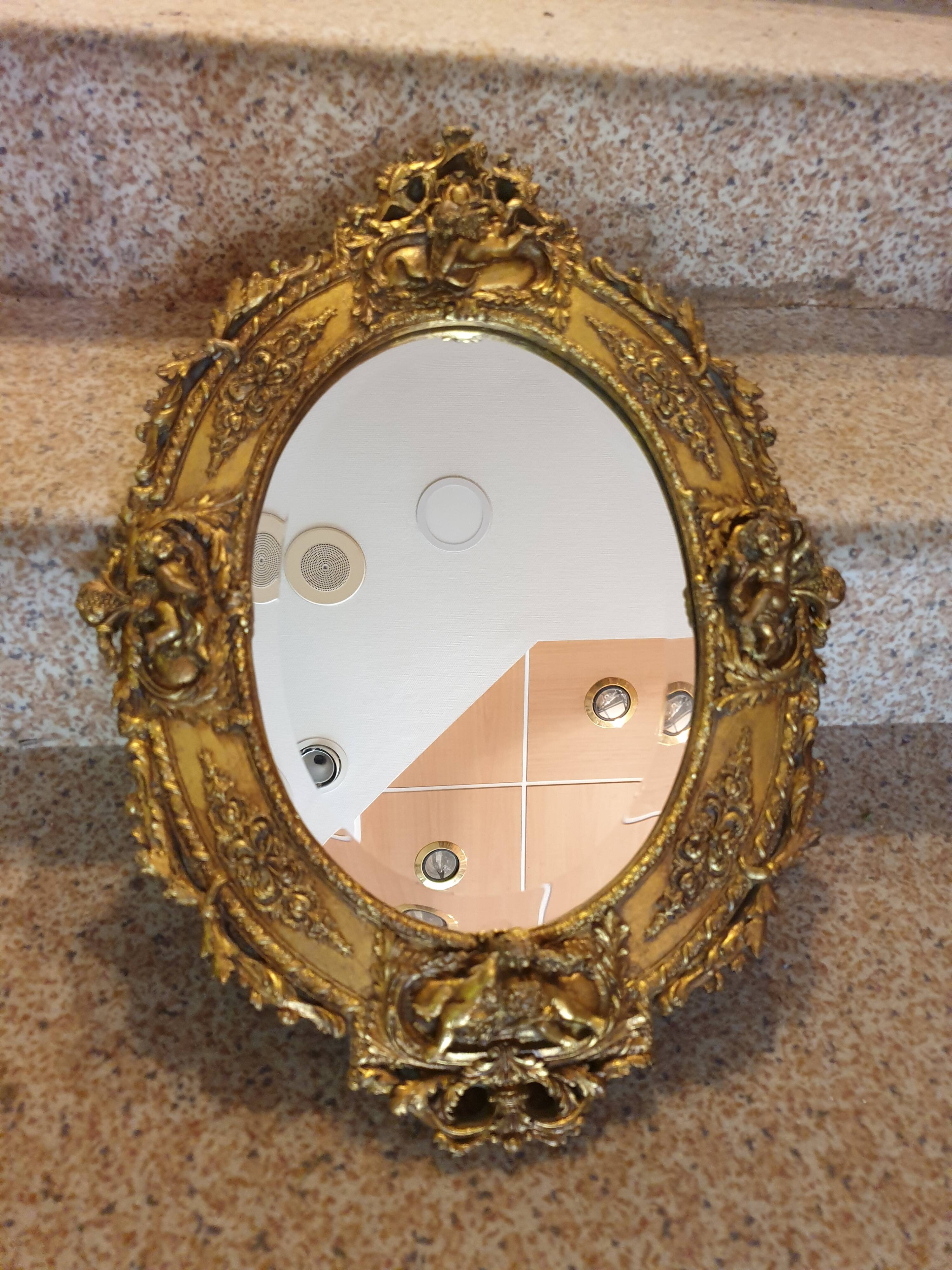 Miroir doré biseauté 39x53cm