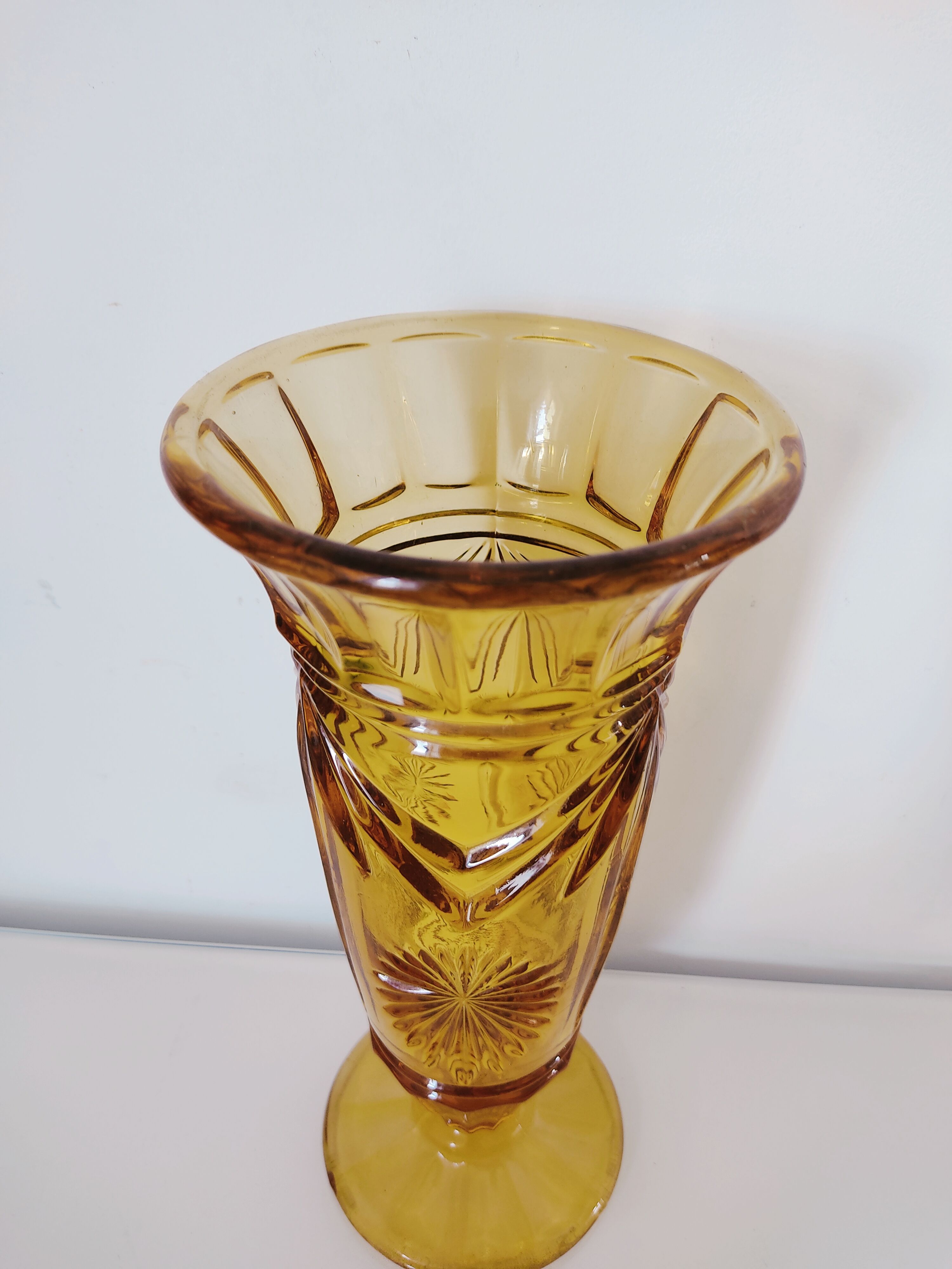 Orange glass vase