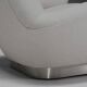 Pair of fabric and stainless steel lounge chairs by Gianni Moscatelli