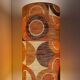 Manège brown opaline lamp H88 D28 - vintage fabric 1970
