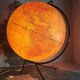 Vintage world map, old illuminated planisphere, terrestrial globe