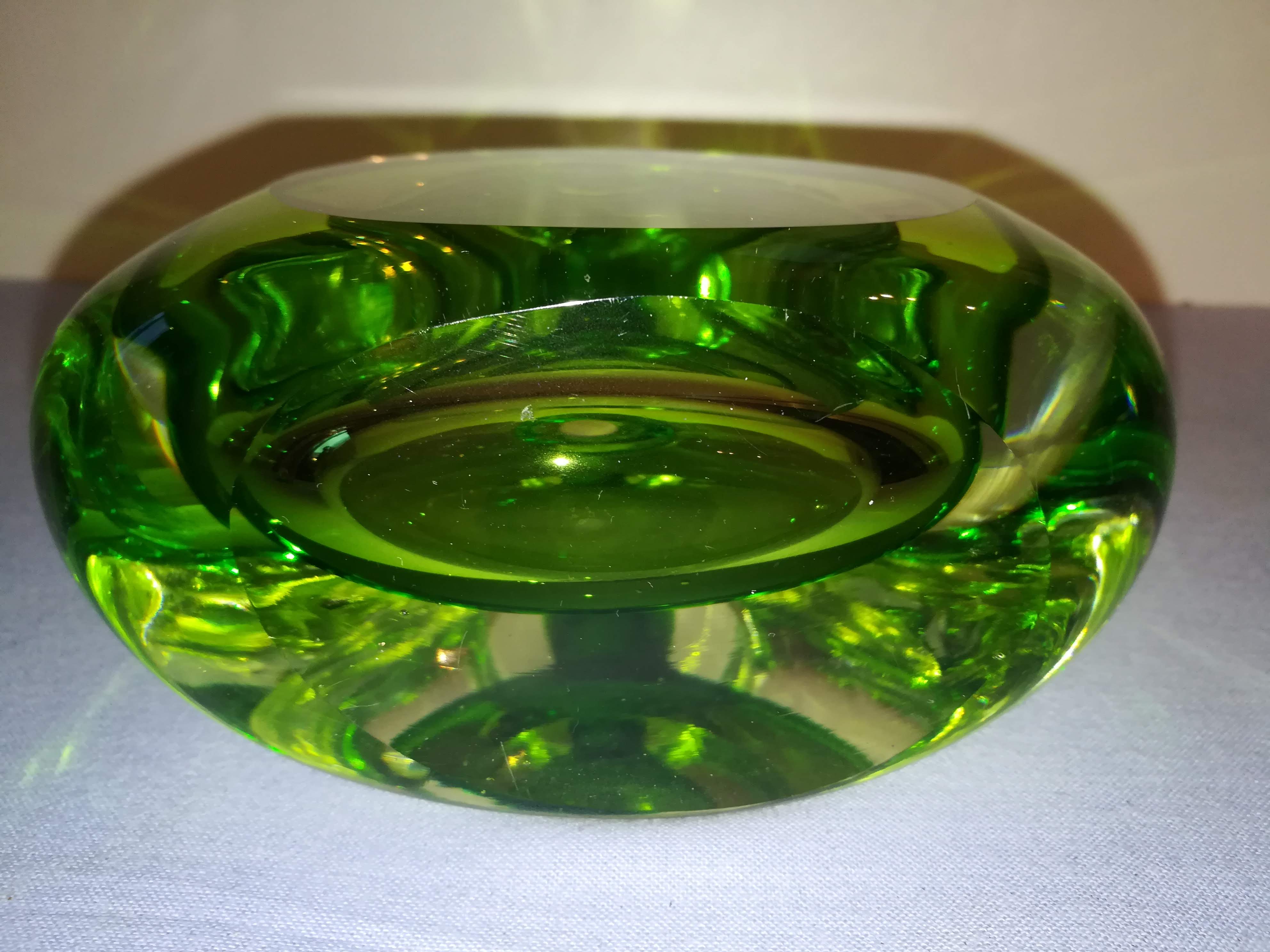 Vase in glass 20th