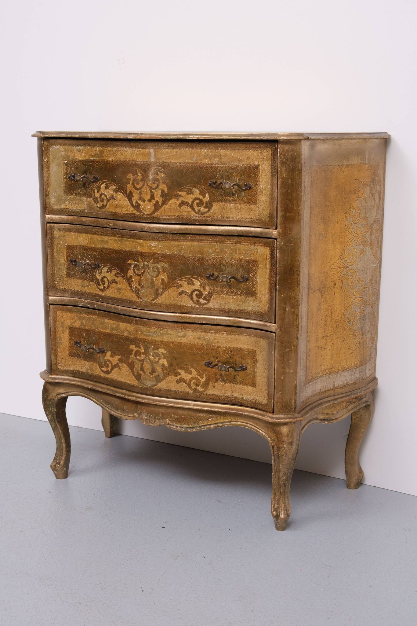 Commode florentine vintage en bois italienne des années 1970