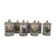 Series of 7 pharmacy jars in opaline