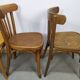 Lot de 4 chaise de bistrot en bois vintage