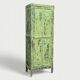 Armoire bonnetière parisienne ancienne patine kaki