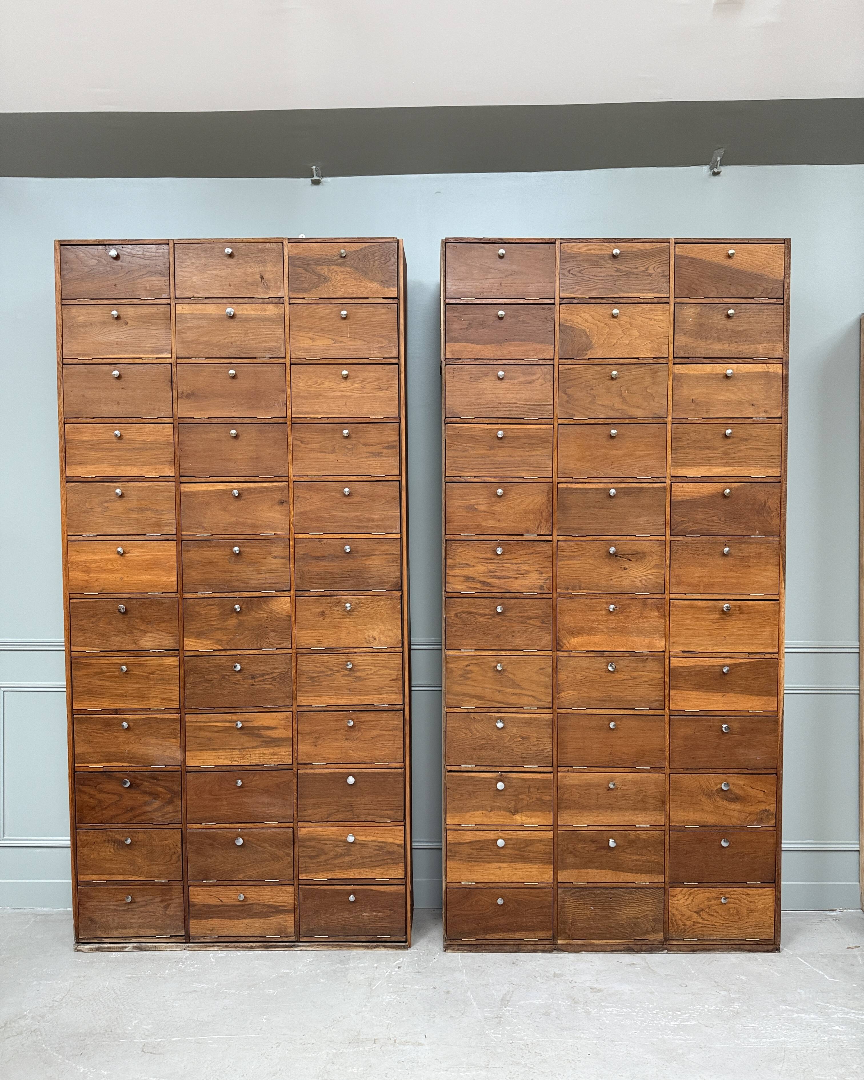 Pair of large drop-front notary cabinets (refurbished)