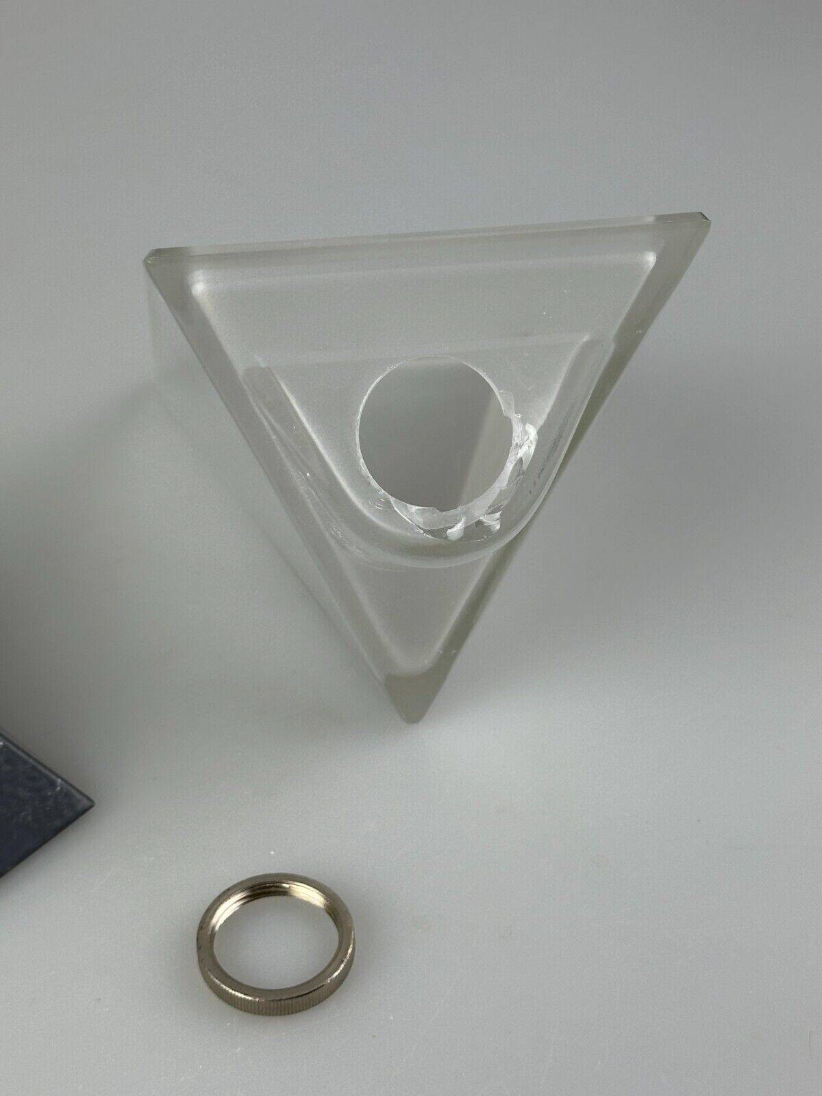 60s 70s Peill & Putzler Cube wall lamp Wall Sconce Ice Glass Space Age