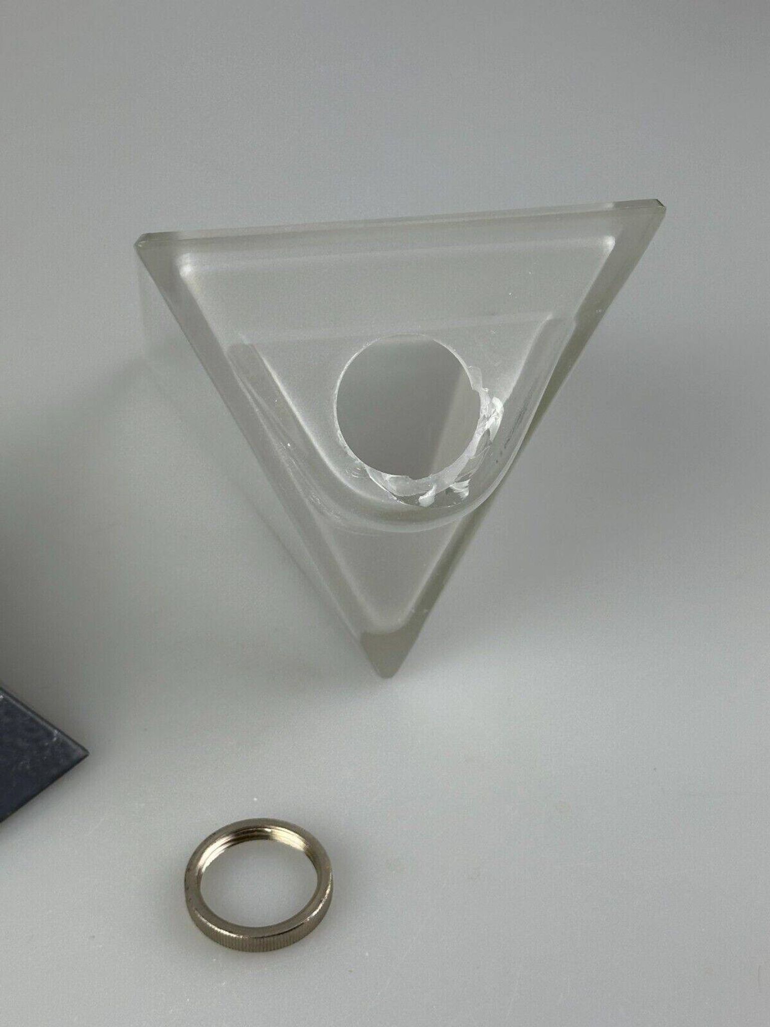 60s 70s Peill & Putzler Cube wall lamp Wall Sconce Ice Glass Space Age