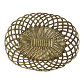 Brass woven basket