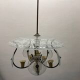 1950’s Etched Glass Light Pendant by Pietro Chiesa