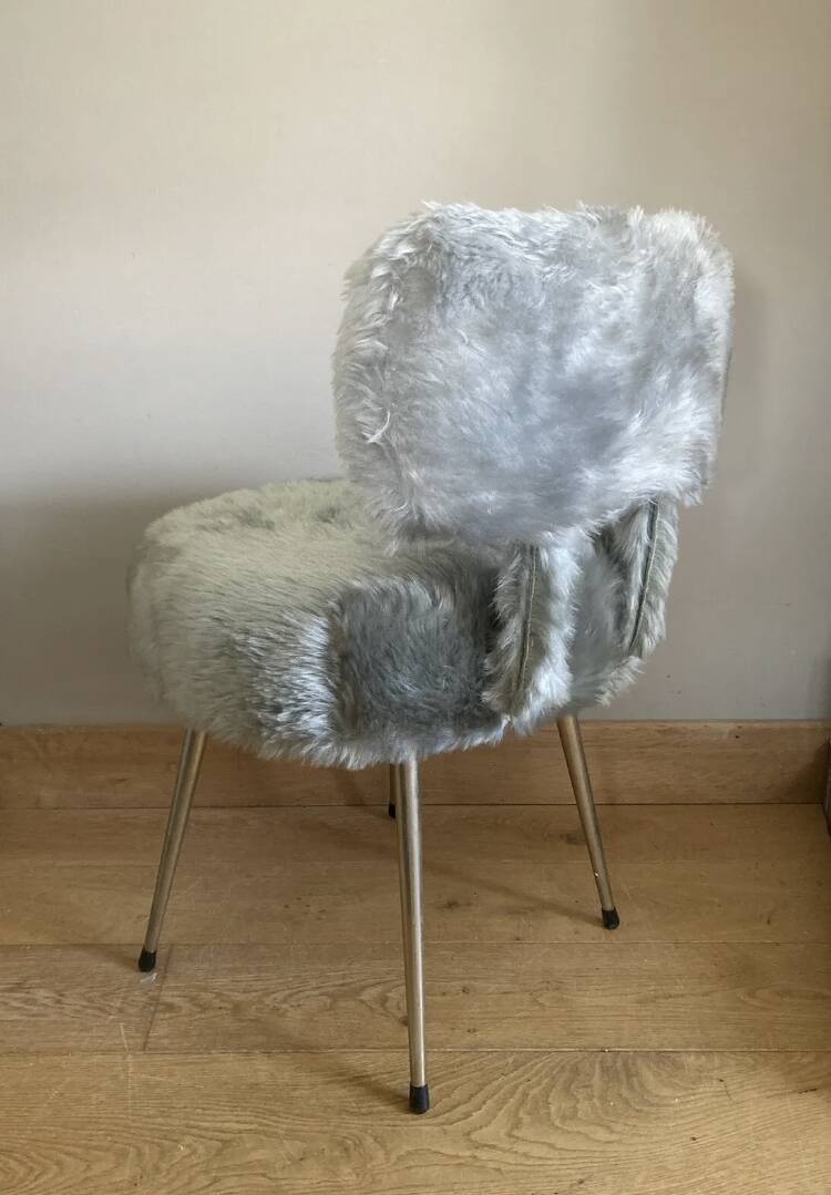 Chaise à poiles longs PELFRAM par PELTEX S.A PRODUCTION FRANCE années 1960/70