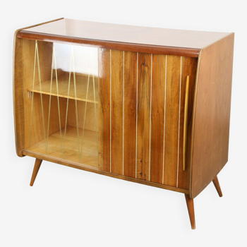 Mid-Century Turntable Lp Cabinet / Sideboard, 1950s