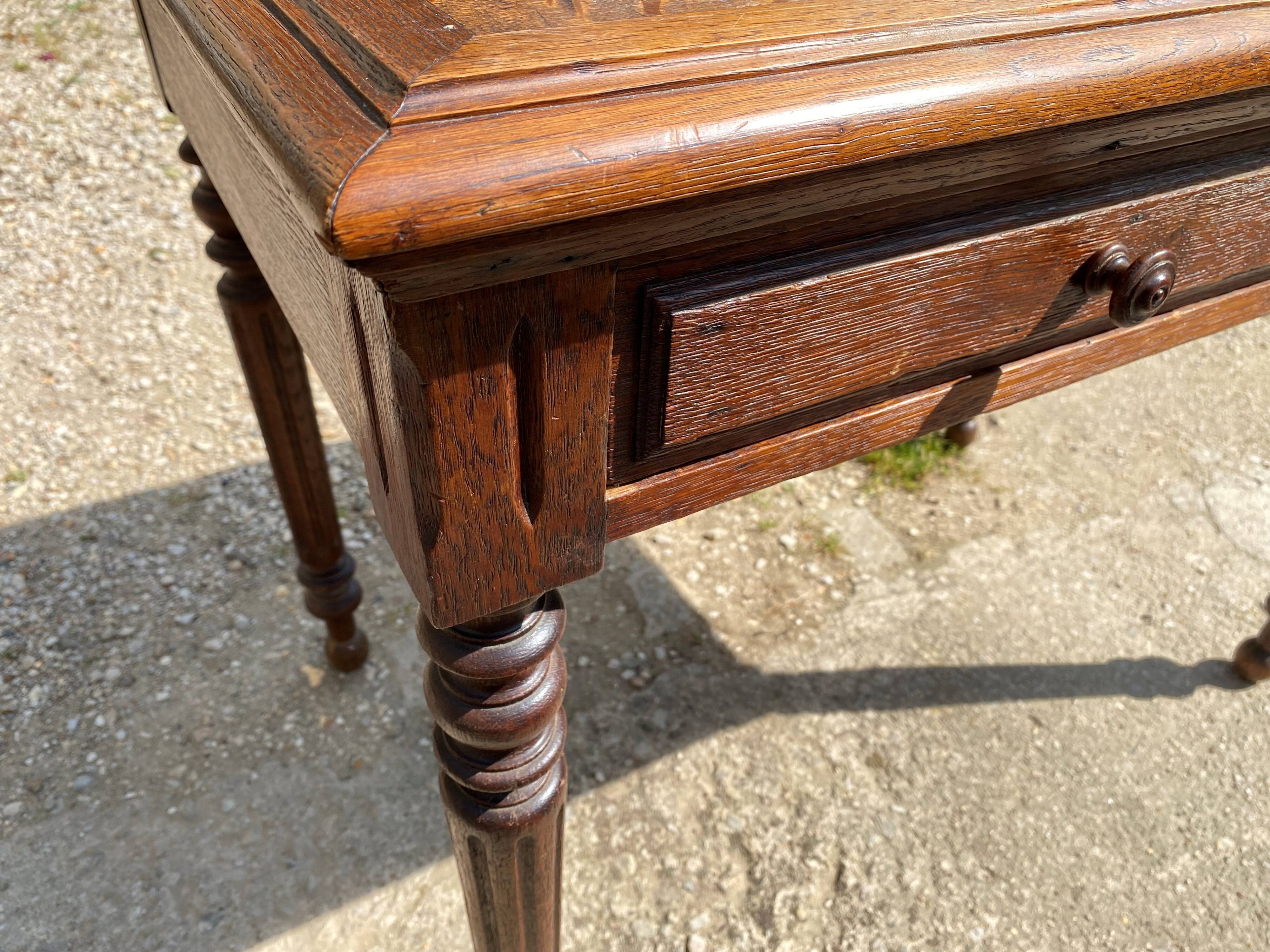 Oak desk with 2 drawers, 97 x 58 cm