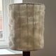 Vintage lamp made of wood and wool, 1970s.