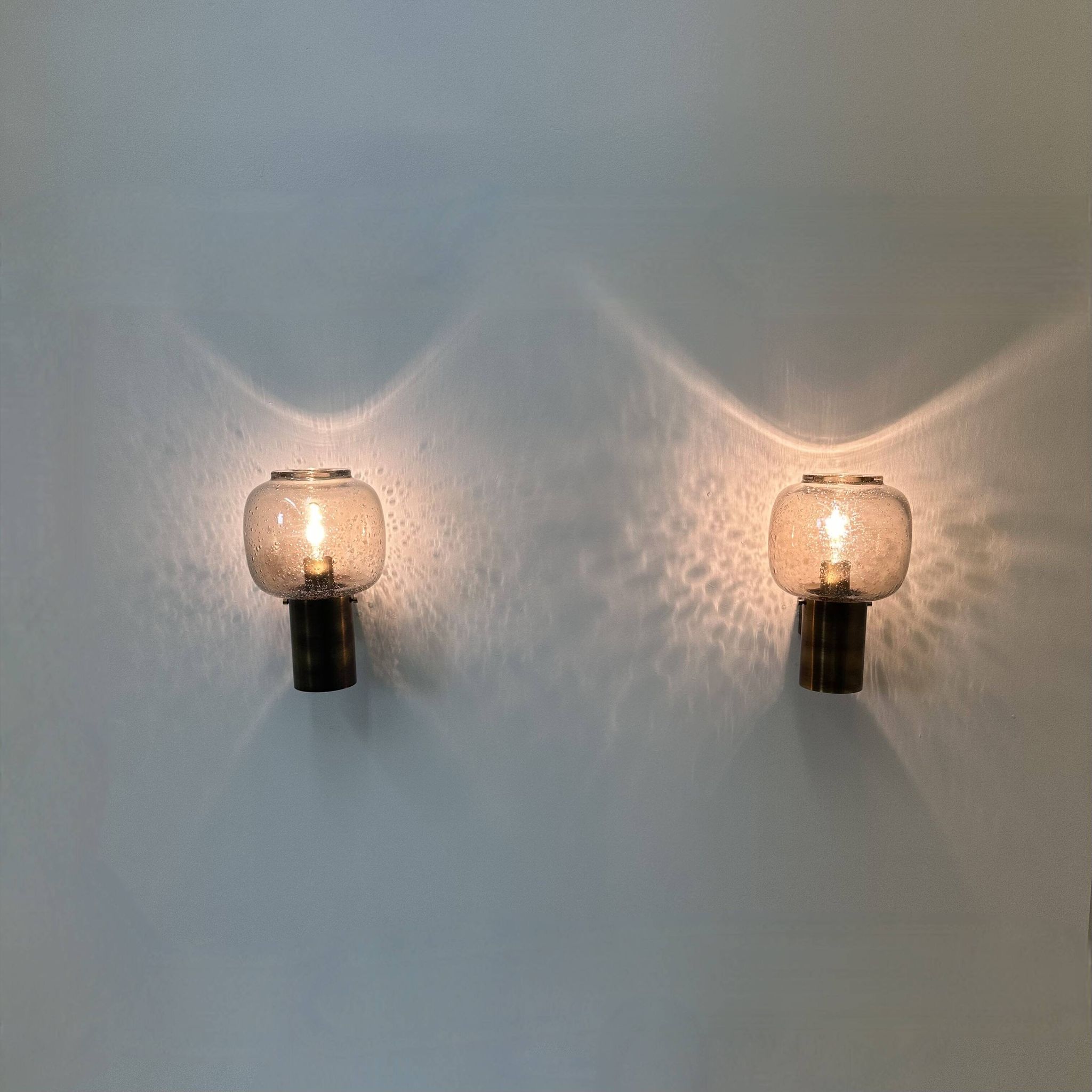 Limburg Glashutte wall lamps , 1970s
