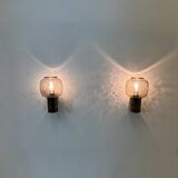 Limburg Glashutte wall lamps , 1970s