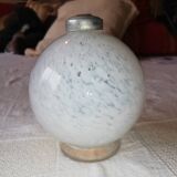 Art Deco ball lamp base in Clichy glass