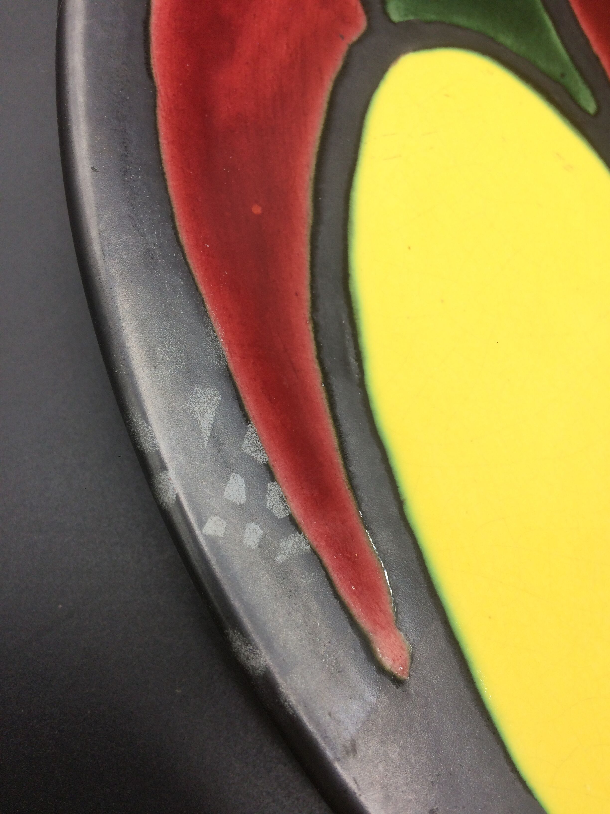 Abstract decorative dish in bright colors