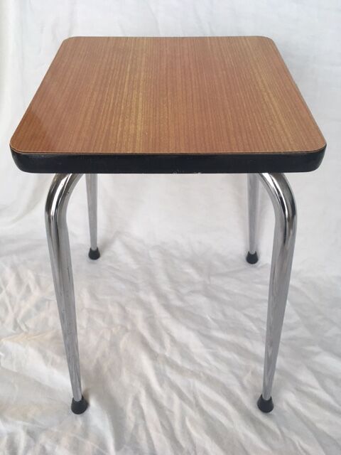 Stool in orange/brown formica