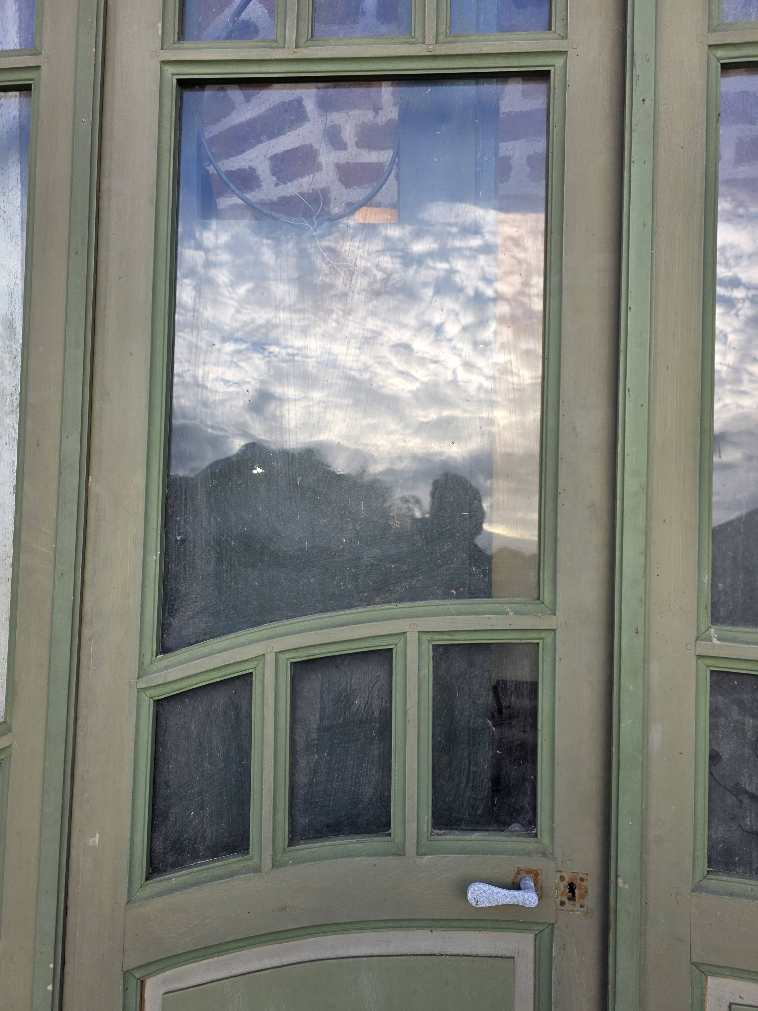 4 Art Nouveau partition doors + transom