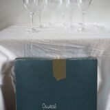 Crystal wine glasses in their boxes - JG Durand, collection florence « satine » 18 cl