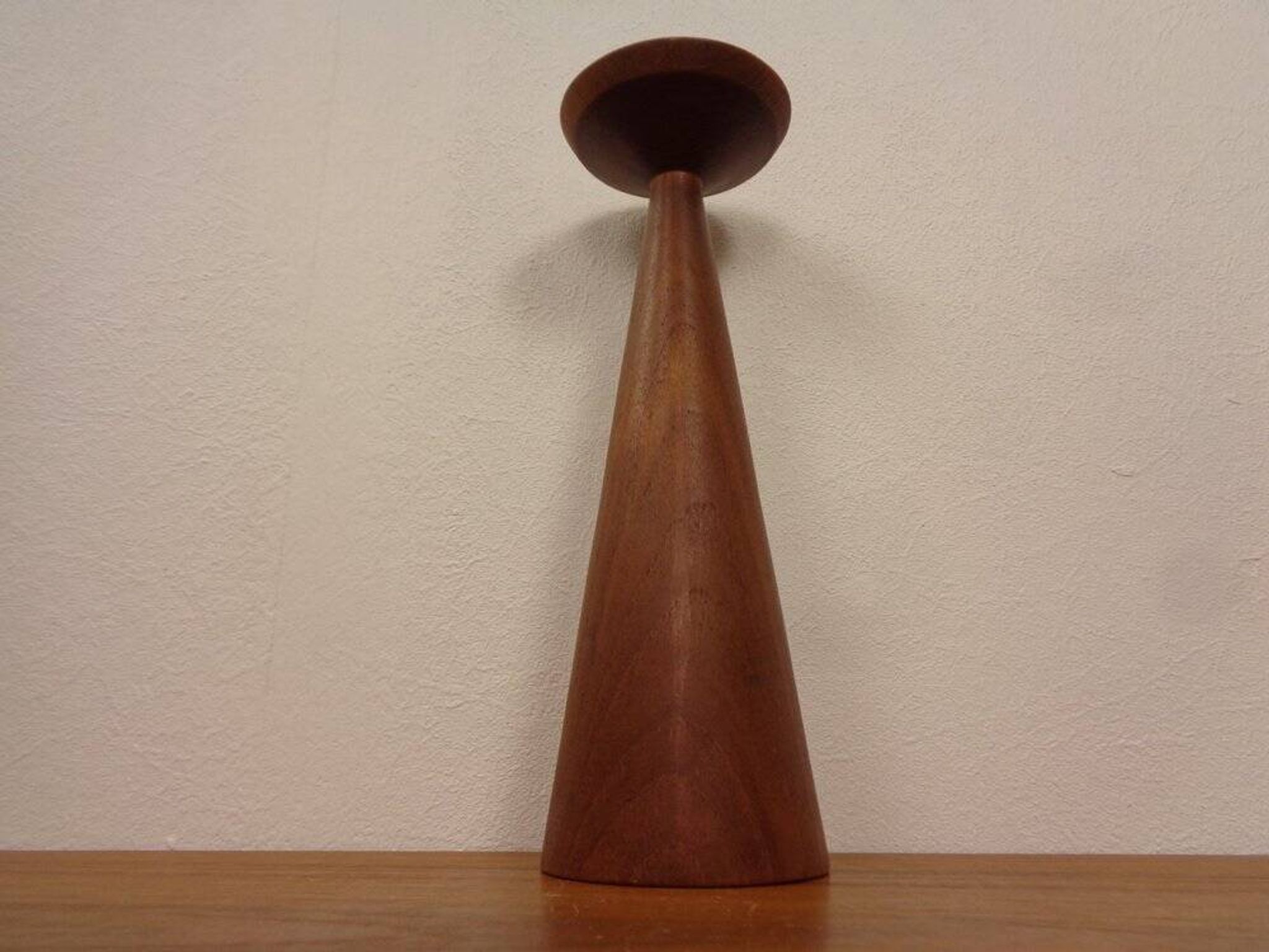 Large Teak Candleholder from Anri Form, Italy, 1960s