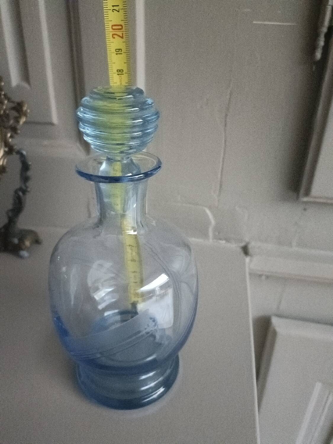 Carafe bleue Art Déco