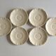 Dessert plates 19cm faience Sarreguemines ivory with godrons