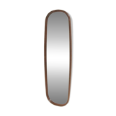 Miroir scandinave en teck, 120x38cm, Suède, 1960