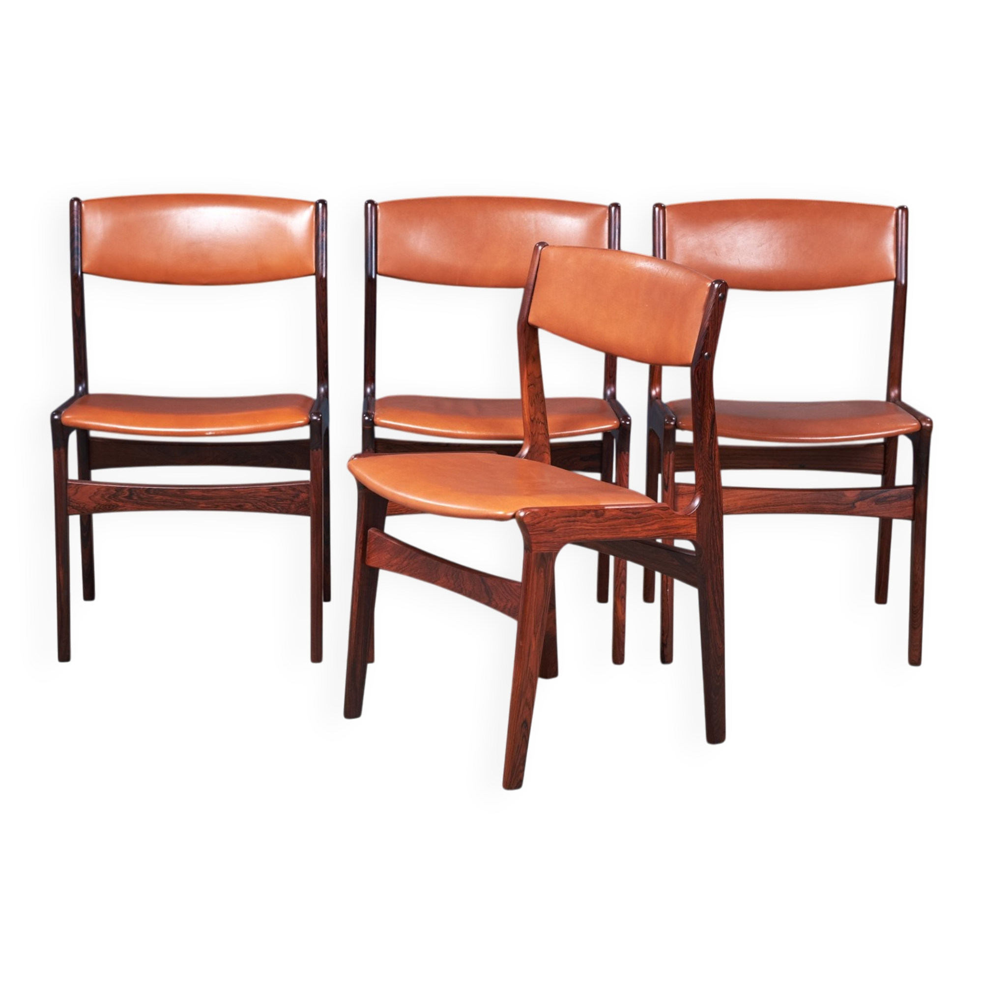 Dining Chairs in Rosewood by Nova, Denmark, 1960s, Set of 4