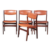 Dining Chairs in Rosewood by Nova, Denmark, 1960s, Set of 4