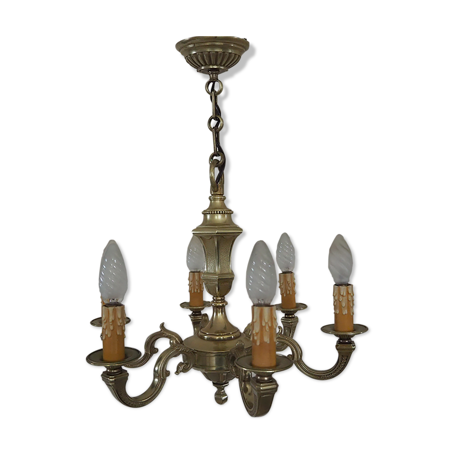 Bronze chandelier in Louis XV style - 6 lights